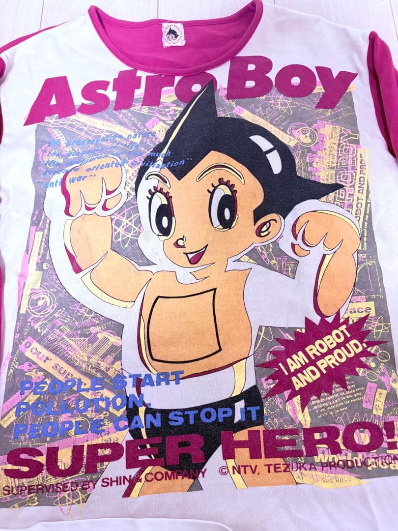 【希少・ビンテージ】鉄腕アトム　アストロボーイ 長袖Tシャツ　ロングTシャツ