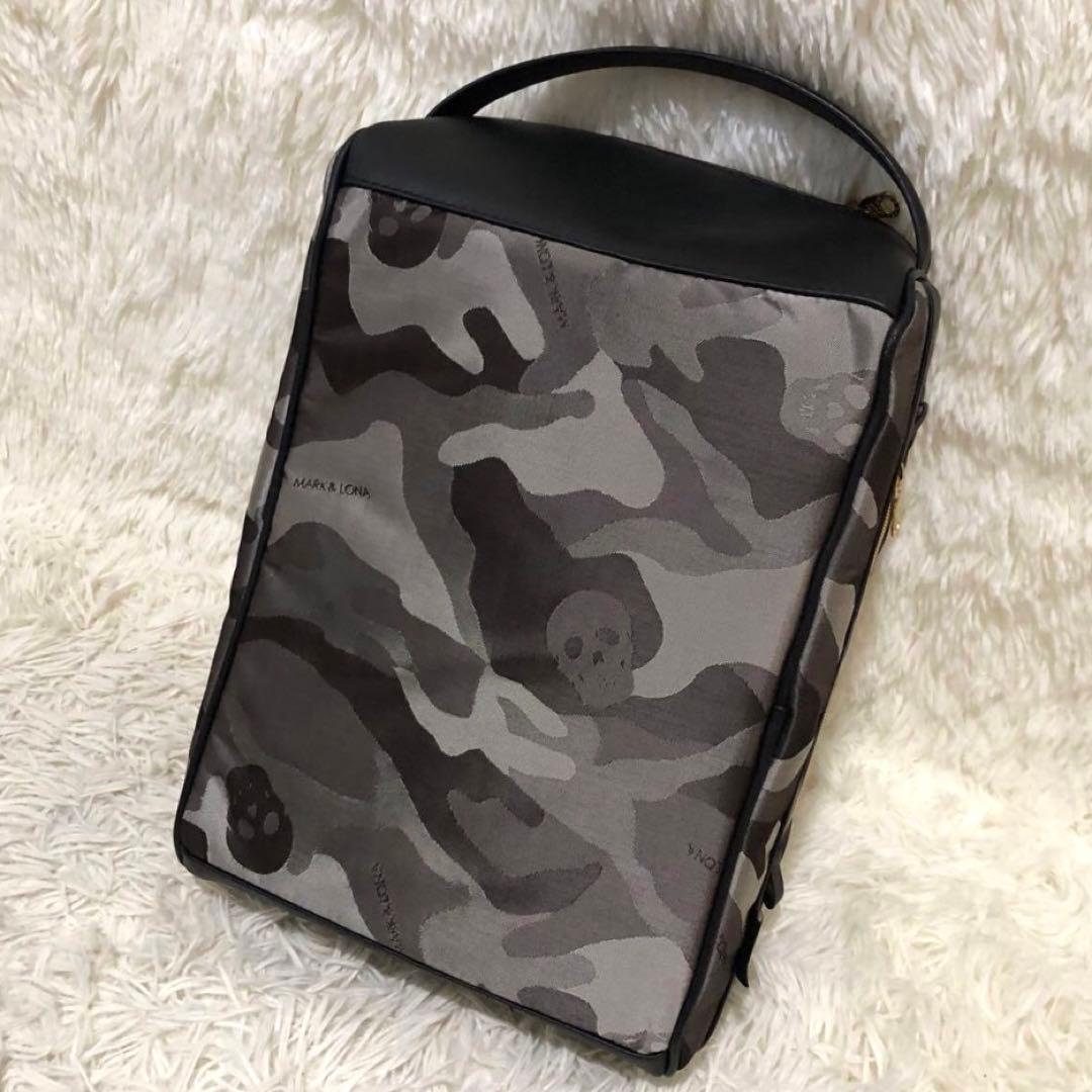未使用級☆MARK&LONA マークアンドロナ シューズケース カモフラ