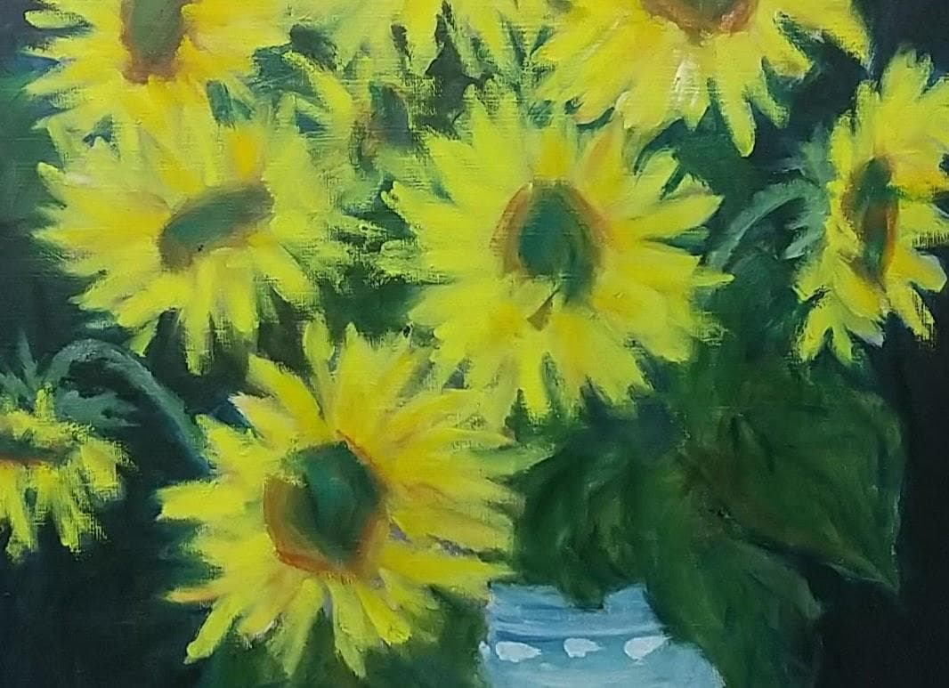 油絵 「向日葵」2006 F10 絵画