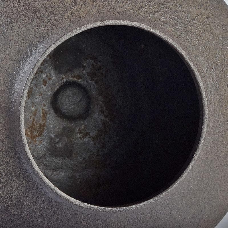 煎茶道具　釜師　佐藤清光作　阿弥陀堂釜　鉄釜　鉄釜　共箱　V　R8943B