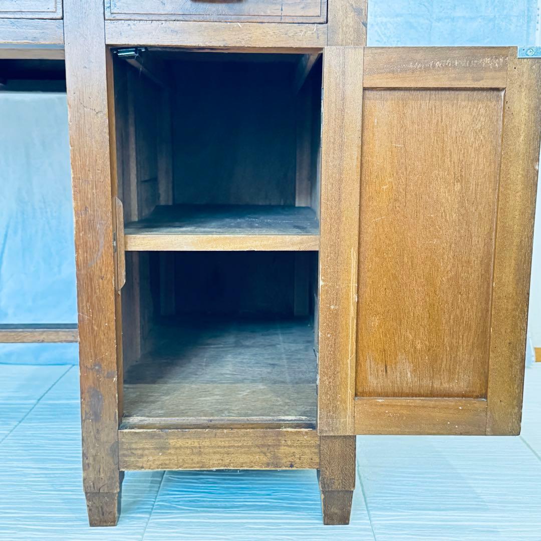 アンティーク 裁縫デスク 引き出し付き フェルト天板 大正レトロ 昭和レトロ