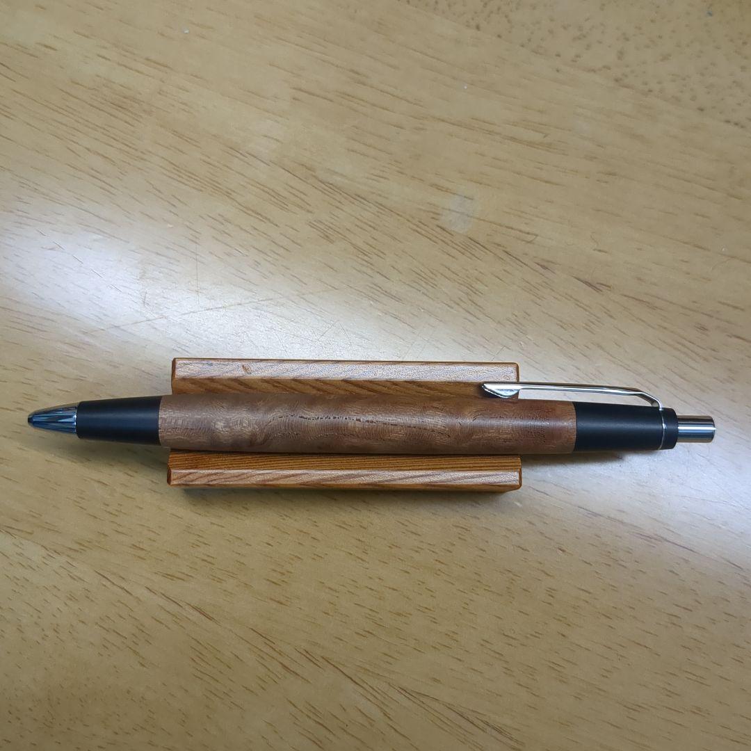 【値下げ中！】野原工芸シャープペンシル限定杢バーズアイ欅 固定式金具付き
