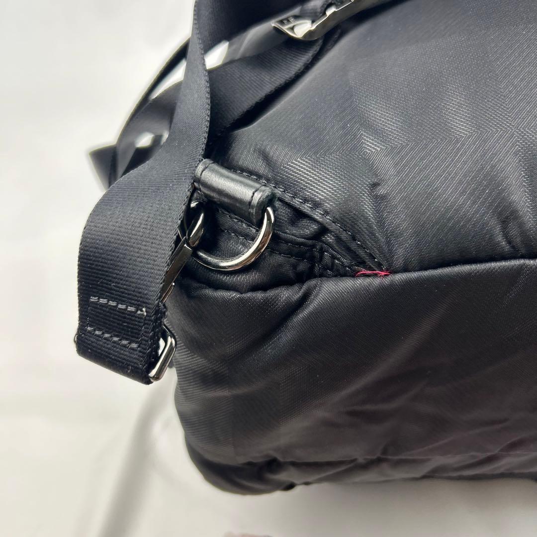 【美品】ブラックレーベル　ビジネスバッグ　リュック　3way チェック　2層