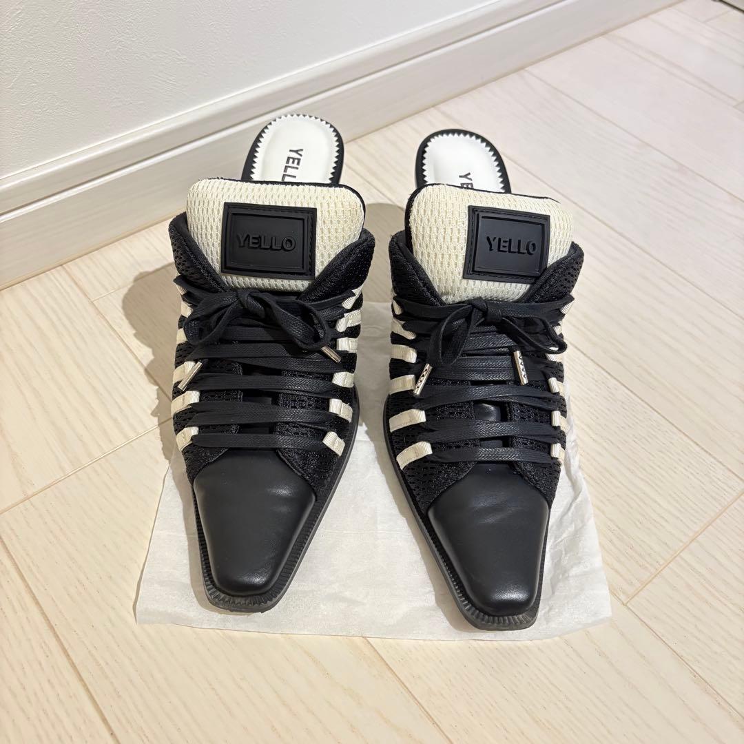 靴 YELLO MONOCHROME SNEAKER MULES