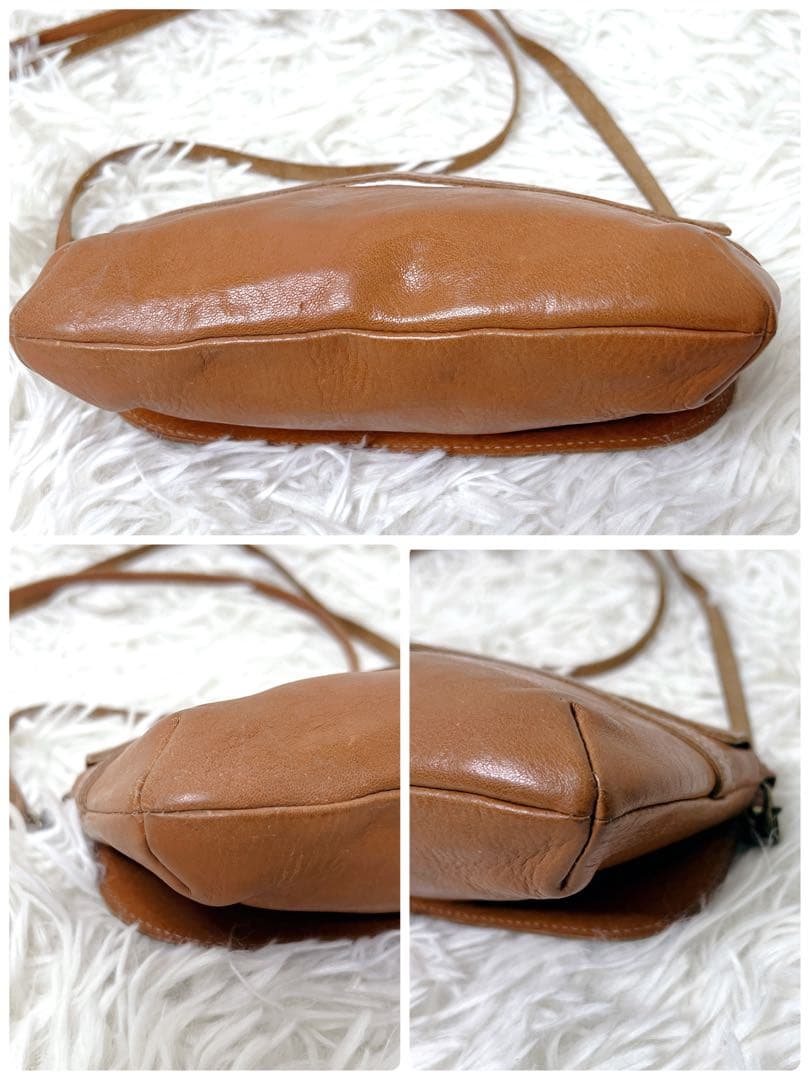 IL BISONTE イルビゾンテ レザー ショルダーウォレット キャメル 本革