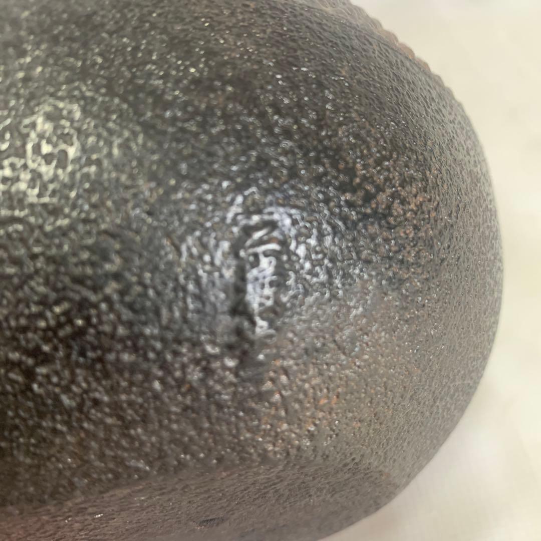 砂鉄鉄瓶 小ぶり丸型 鉄瓶1385g三厳堂水漏れ無し