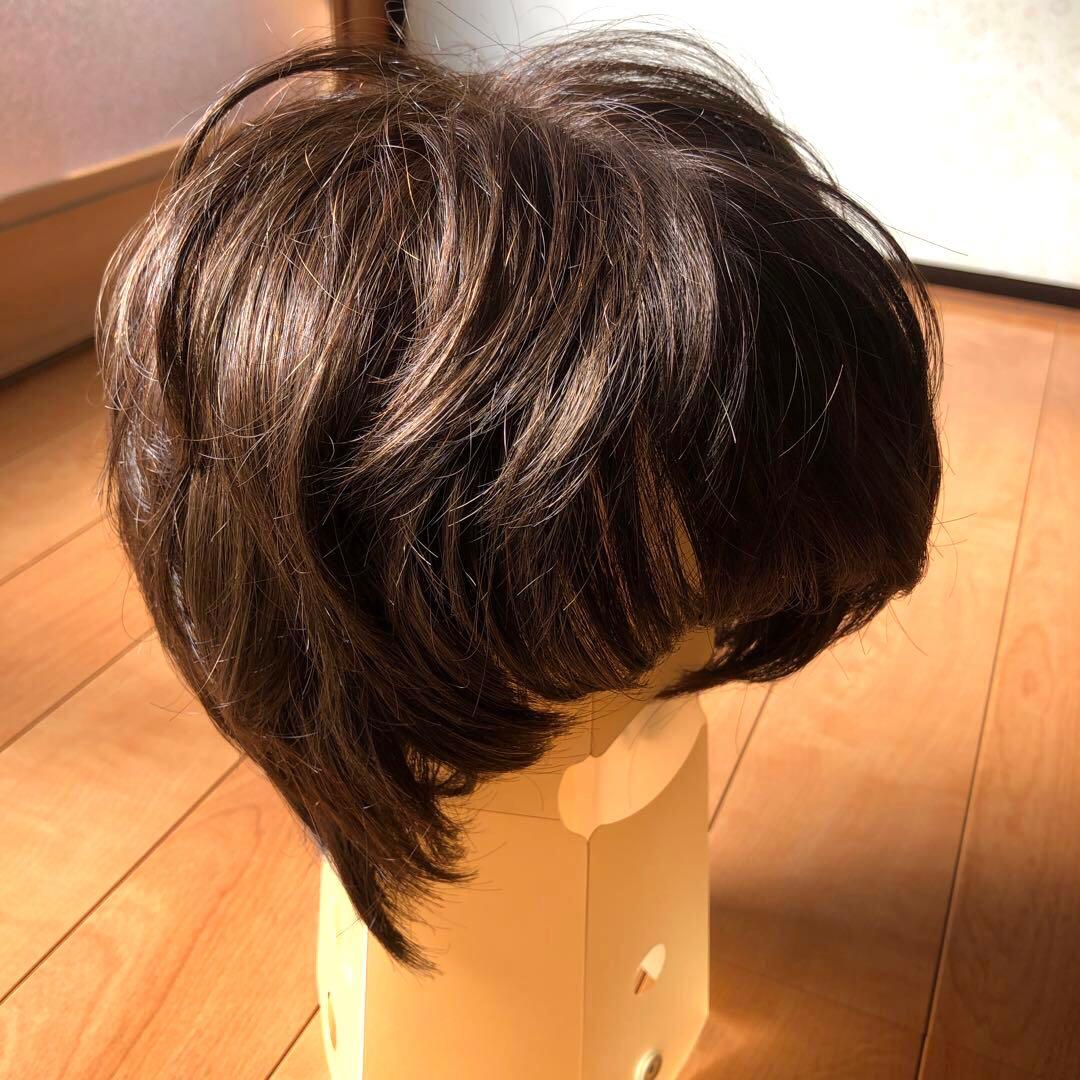 試着のみ(フォンテーヌ fontaine)ダークブラウン ショートフルウィッグ