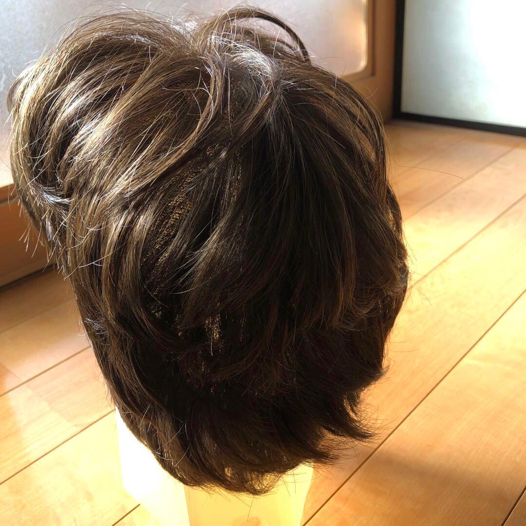 試着のみ(フォンテーヌ fontaine)ダークブラウン ショートフルウィッグ