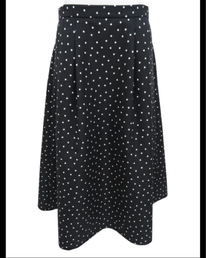 定価64900円FOXEY NEW YORK ドット柄フレアスカート42サイズ