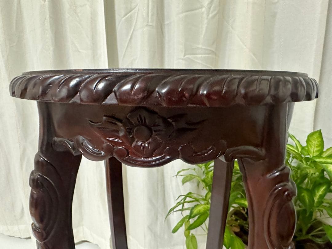 アンティーク調 クラシック ヨーロッパ家具 花台 サイドテーブル 猫足