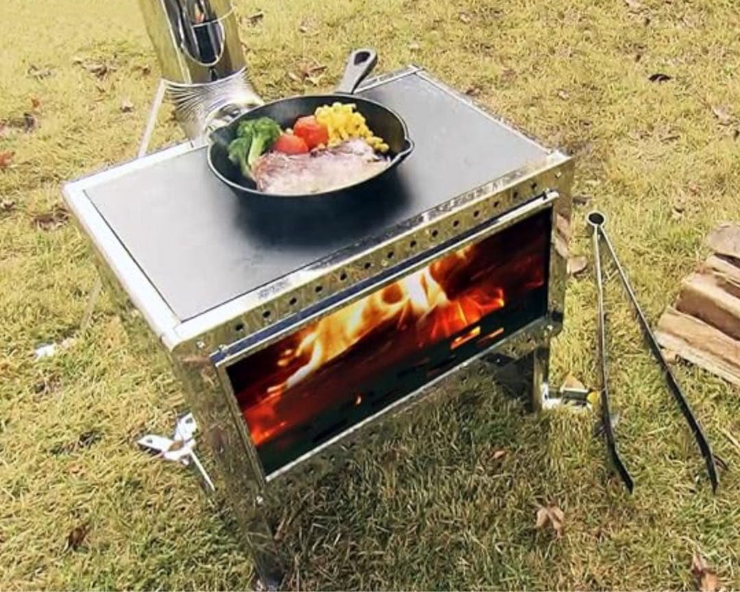 最終値下‼️美品二次燃焼機能付き「フォールディングキャンプストーブHS-440」