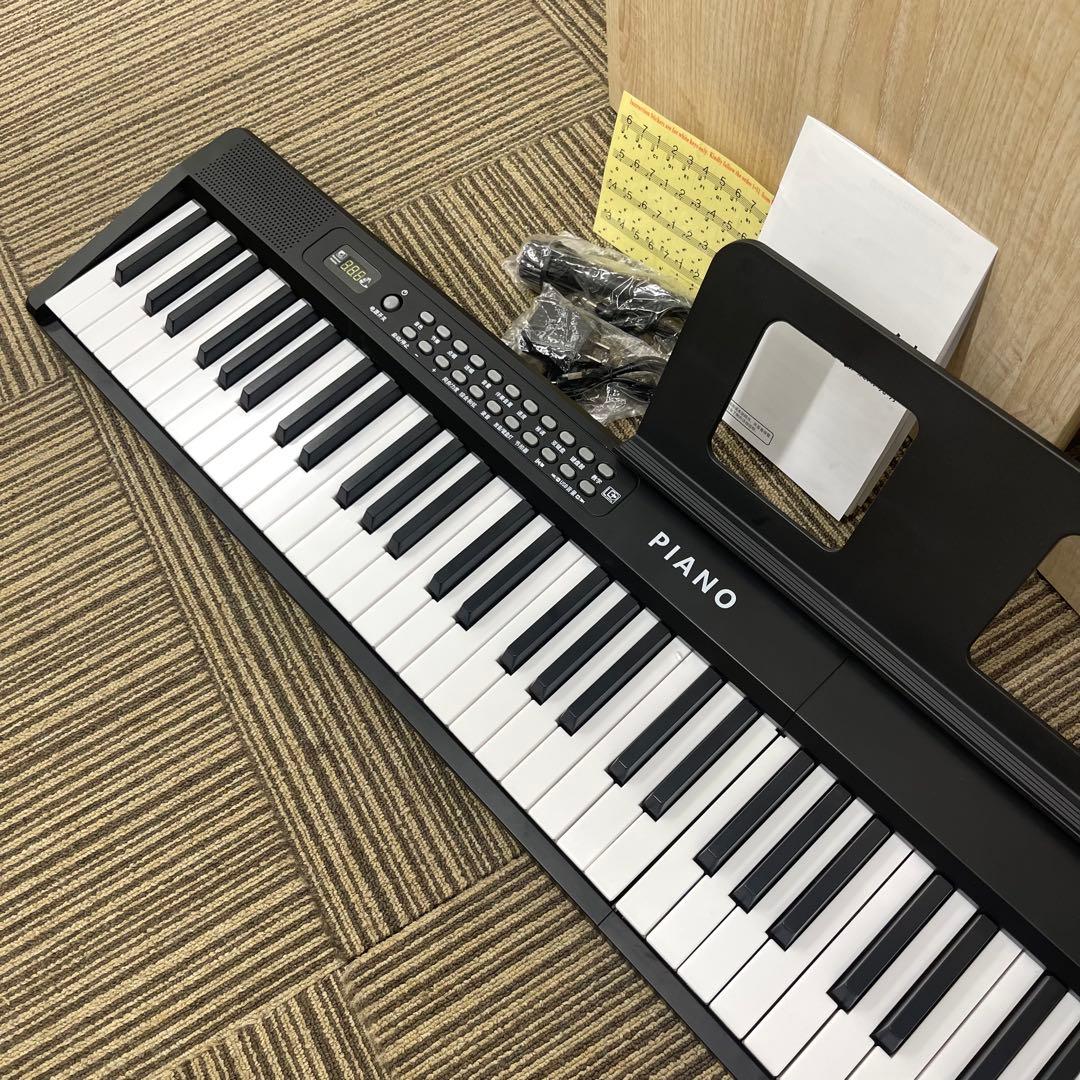 新品◆折りたたみ 電子ピアノ 88鍵盤 光る鍵盤 ブラック