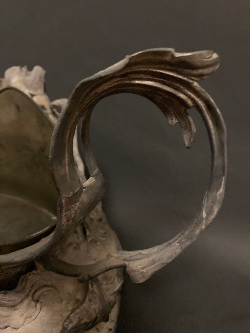 アールヌーボー　ピューター　ジャルディニエール