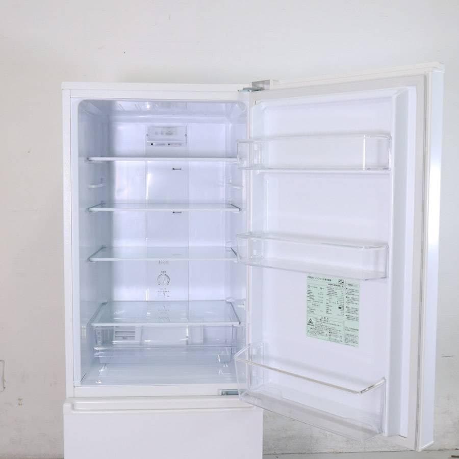 22年製 アクア 201L 2ドア 冷蔵庫 AQR-20N(W) 右開き ミルク
