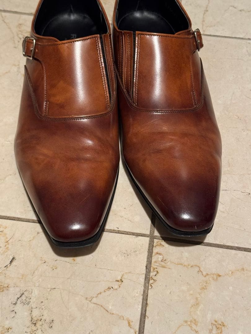 REGAL【ブラウン レザー シングルモンクビジネスシューズ】