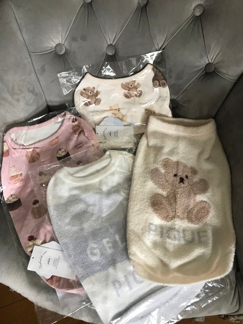 ジェラートピケ　犬用Tシャツ　４枚セット