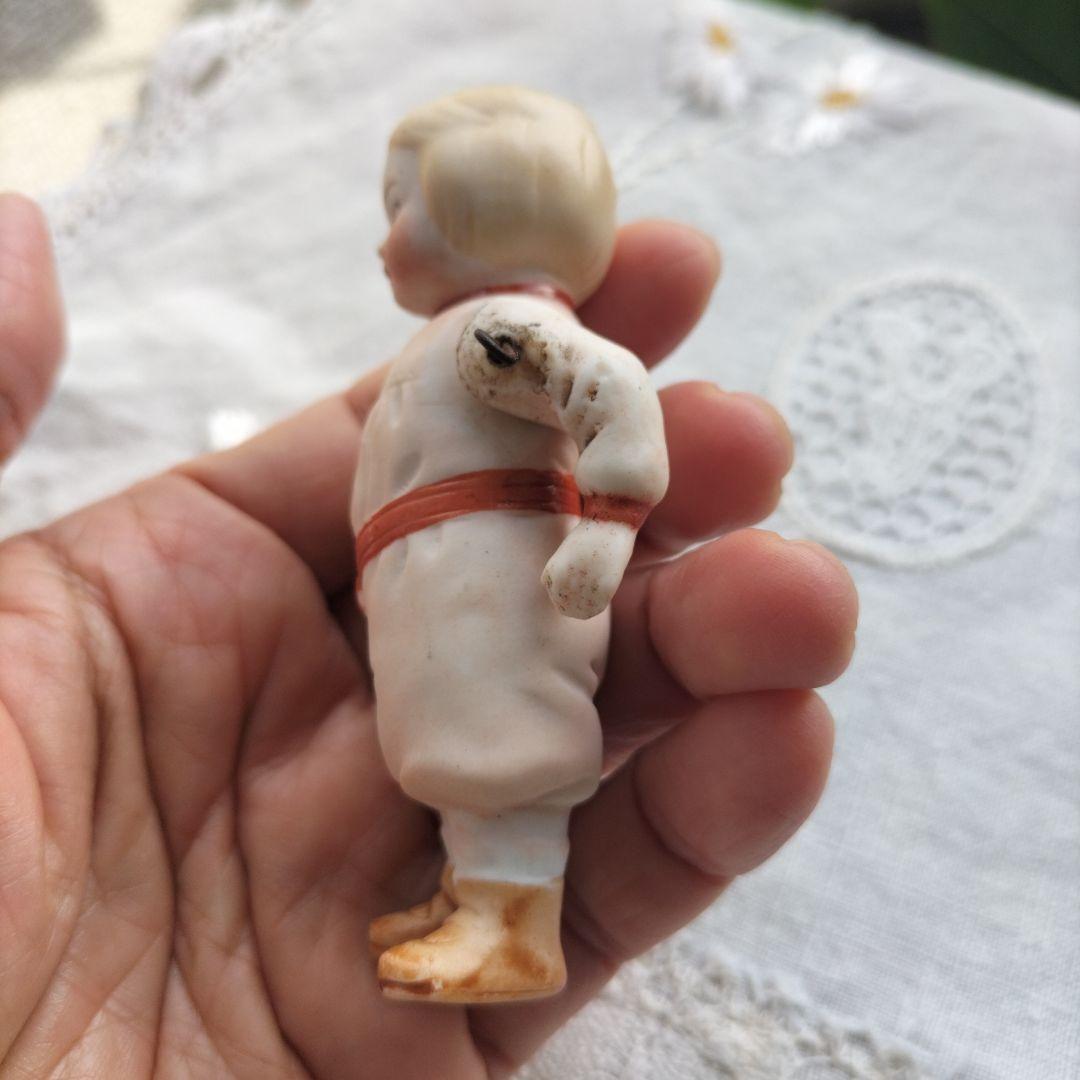 ドイツ　ビンテージ　ビスクドール　男の子　身長8.8cm HERTWIG？