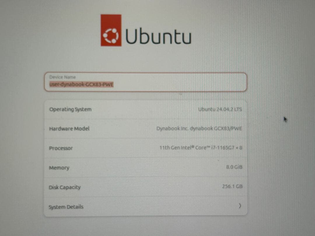 DynabookノートPC GCX83/PWE