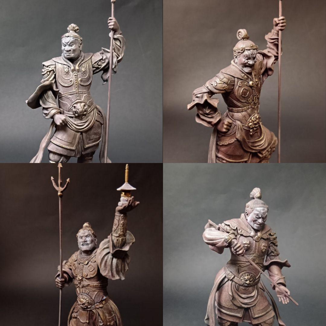 海洋堂 アートプラ 四天王像 完成品フルセット精密塗装仕上げ