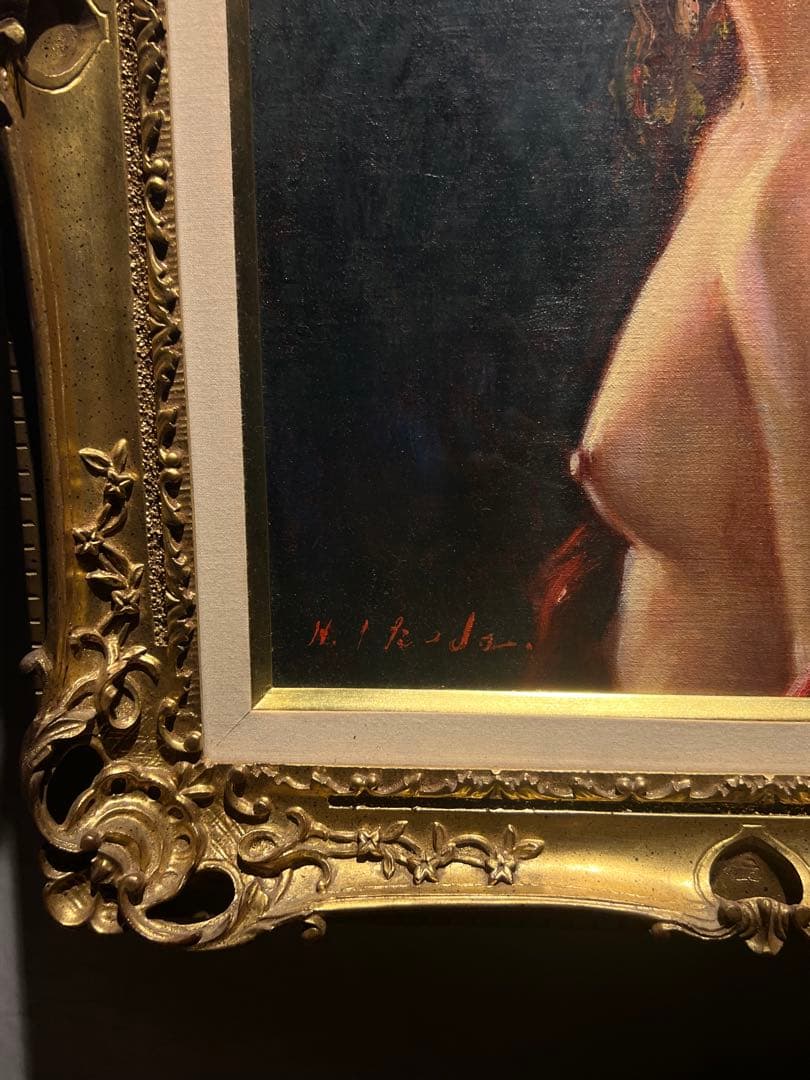 他の方発送× リアリズム　池田宏【少女】　肉筆油彩画　直筆サインあり