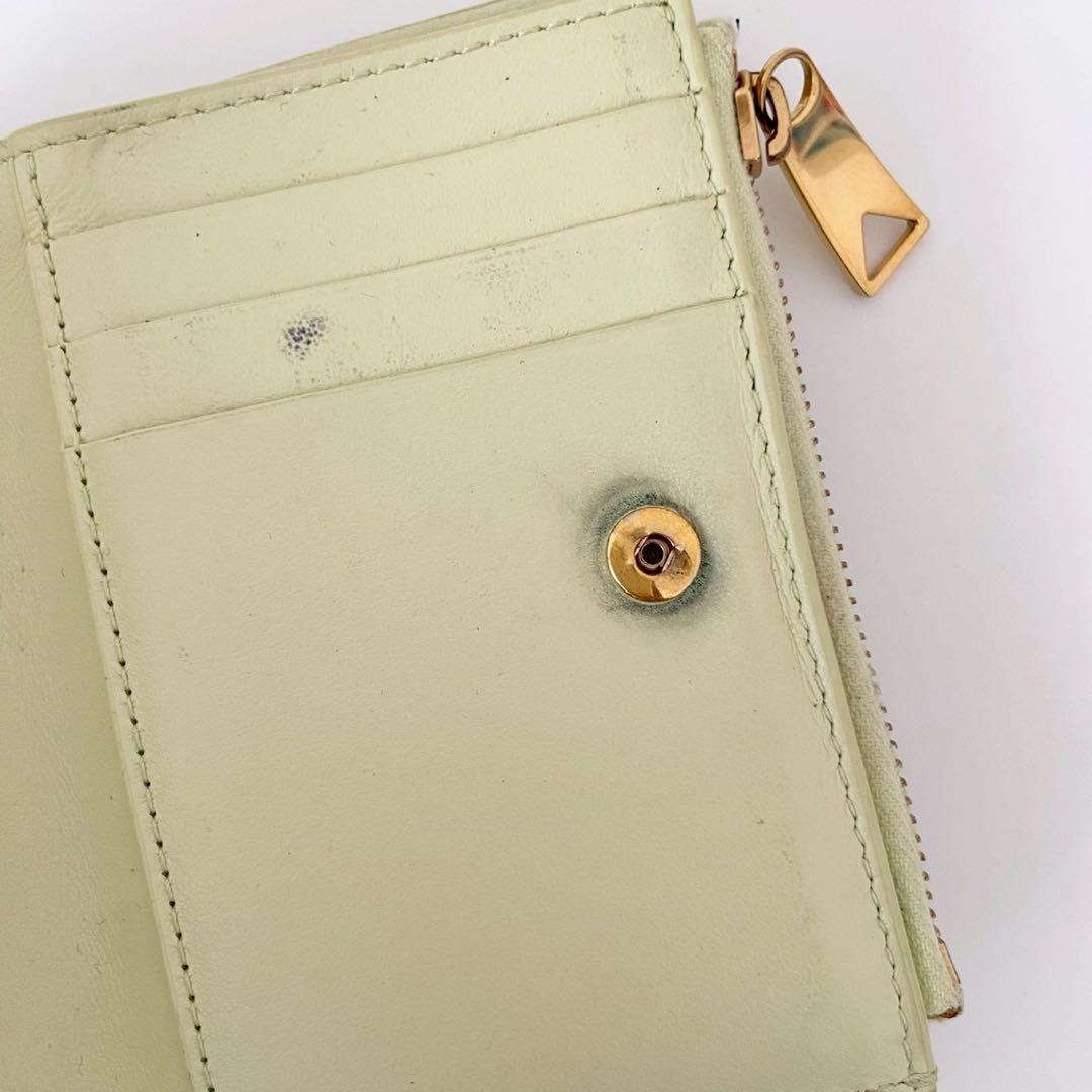 現行　ボッテガヴェネタ カセット スモール 二つ折りウォレット　トラバーチン