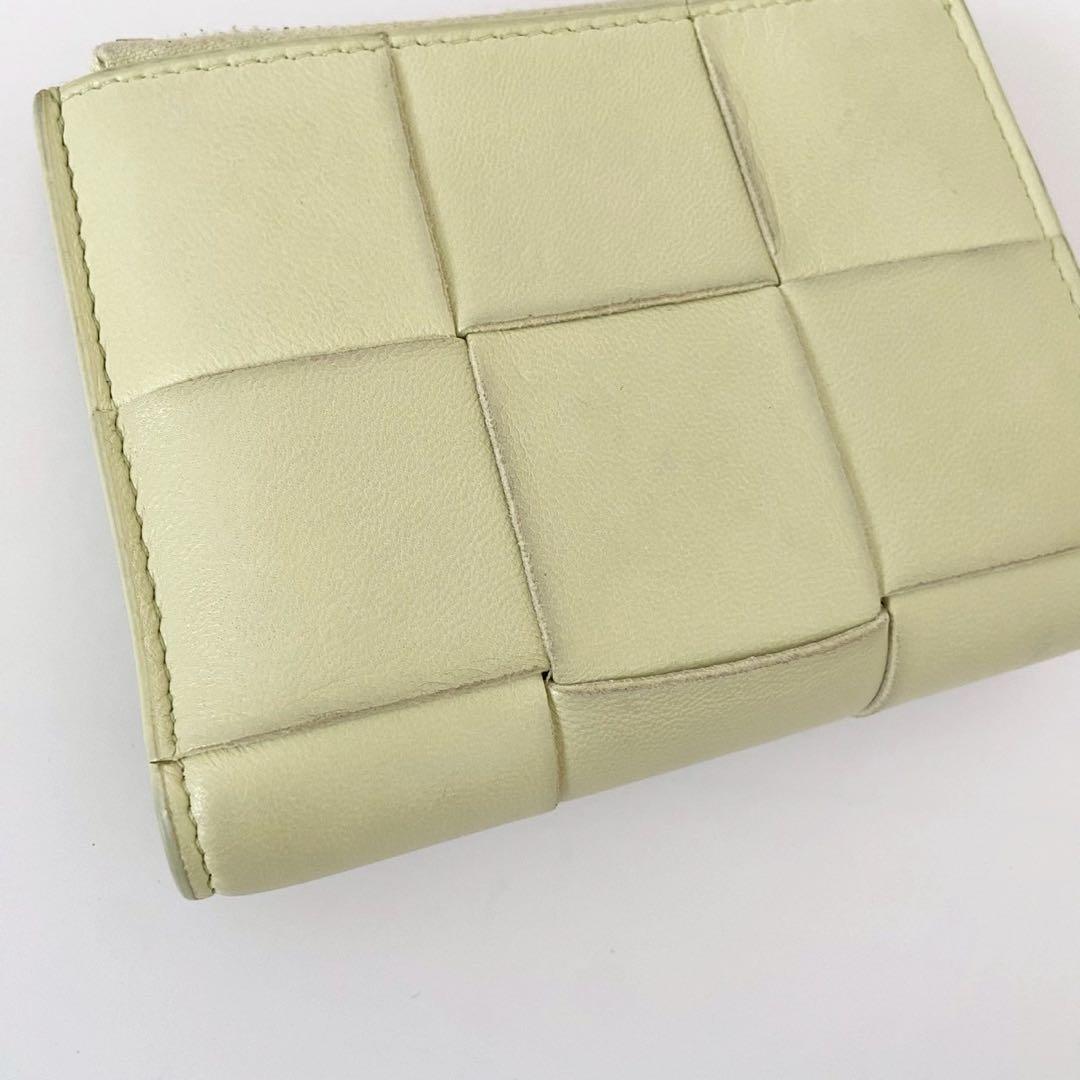 現行　ボッテガヴェネタ カセット スモール 二つ折りウォレット　トラバーチン