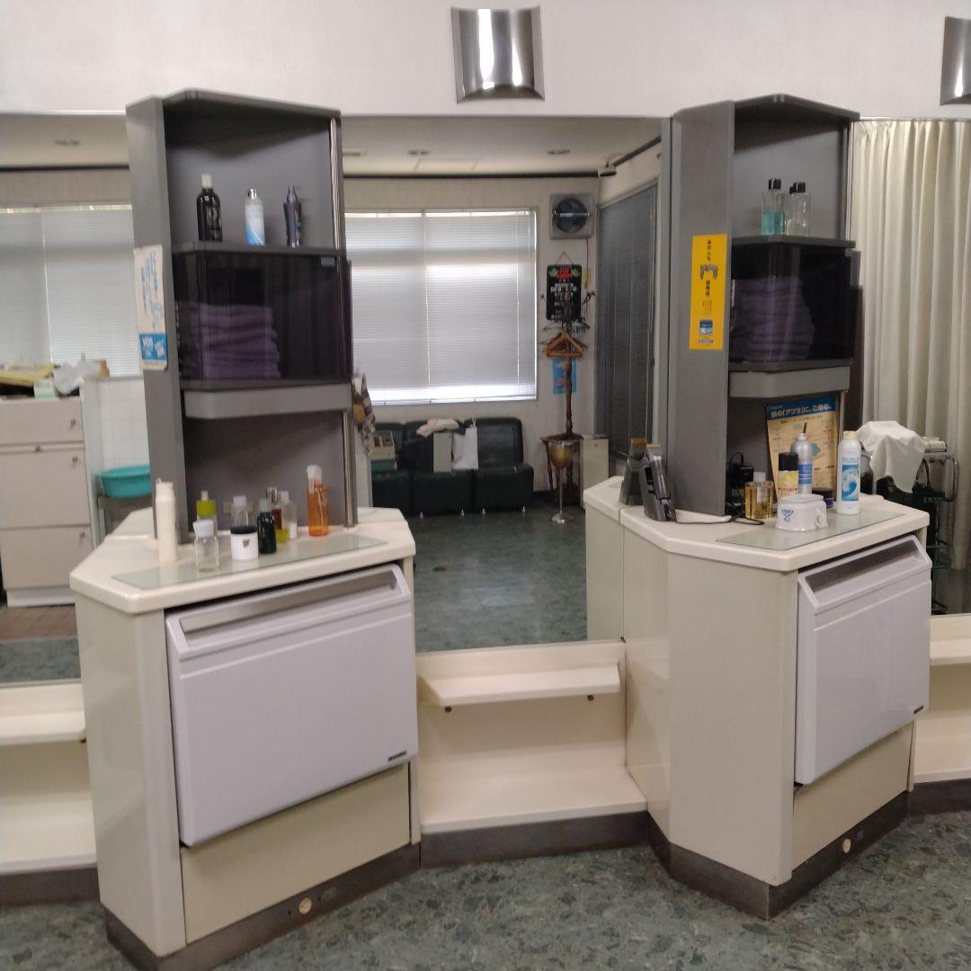 【理容】鏡台、洗面台 　✕3セット