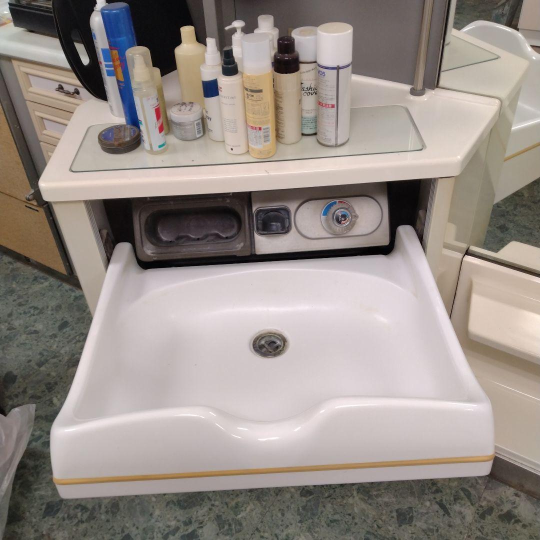 【理容】鏡台、洗面台 　✕3セット