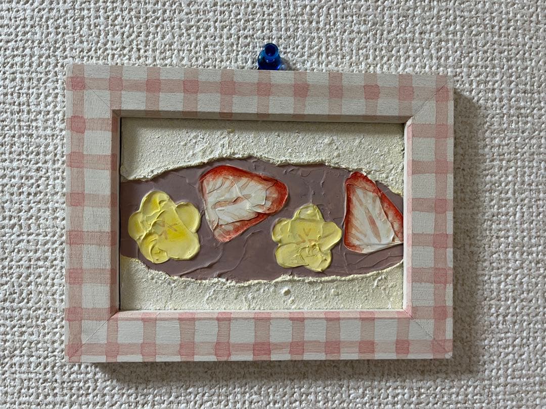 タカハシナツミ 絵画 フルーツサンド 絵肌 アクリルガッシュ 萌え断 サイン入り