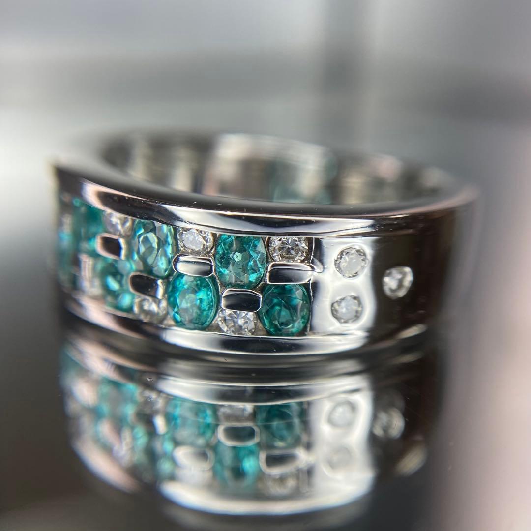 『専用です』天然パライバトルマリン ダイヤモンド 計0.67ct 中宝研ブラジル