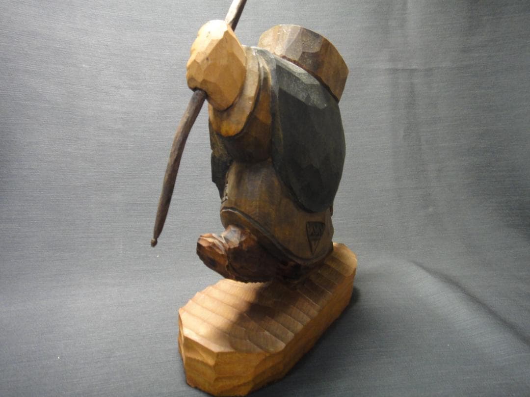 川上 哲 （さとる）作　アイヌ コロポックル 木彫り 彫刻　藤戸竹喜 に師事