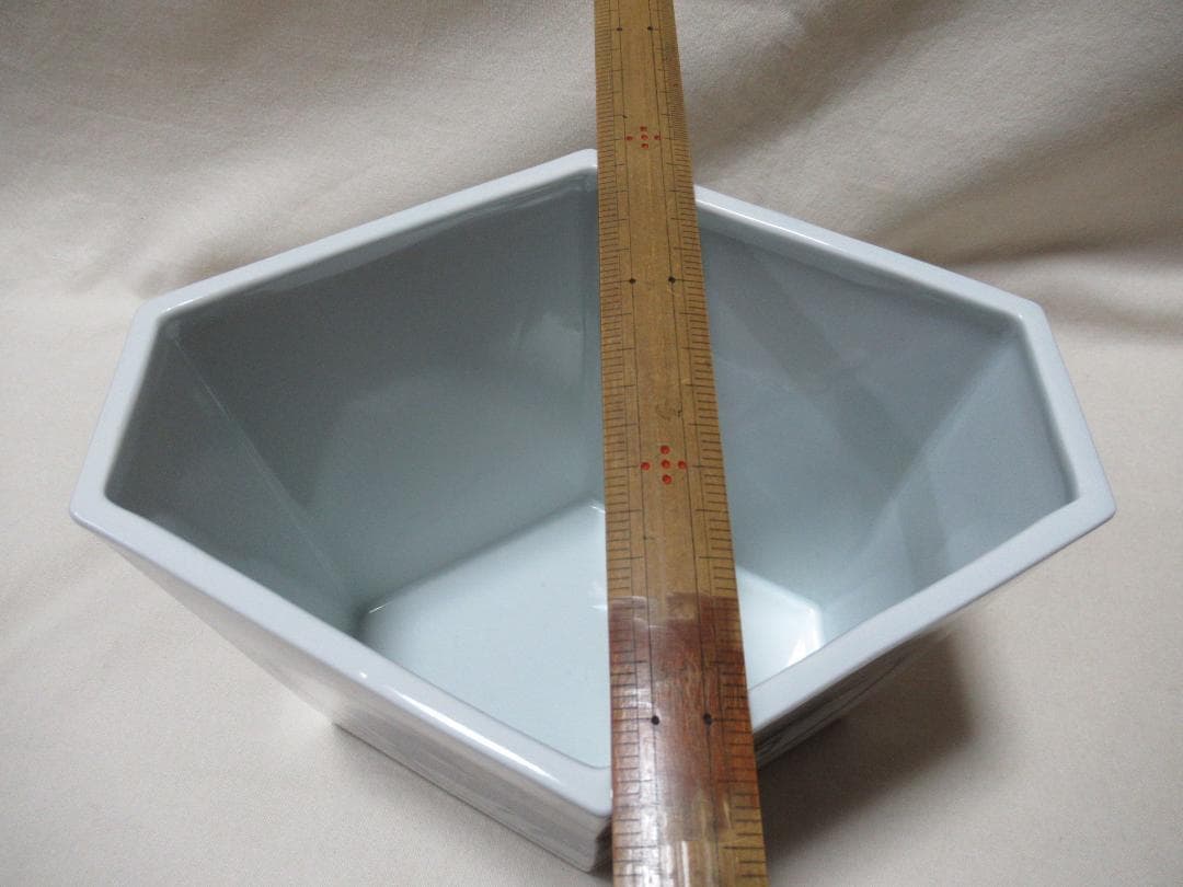 茶道　平安　景雲造　菱馬　水指　共箱