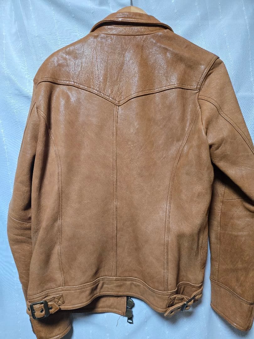 け　ジャックローズ　山羊革　茶色　シングルライダース