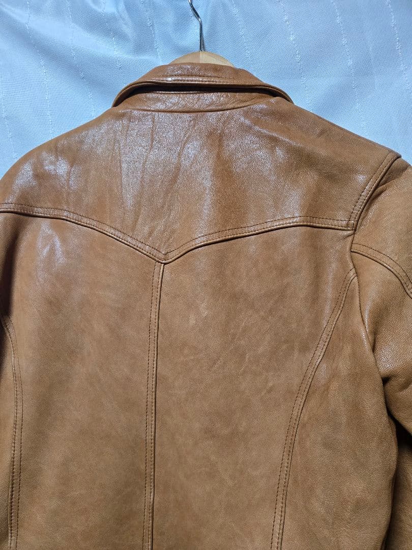 け　ジャックローズ　山羊革　茶色　シングルライダース