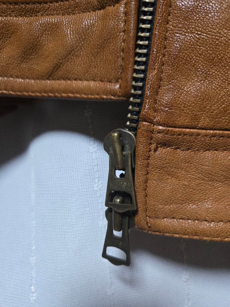 け　ジャックローズ　山羊革　茶色　シングルライダース