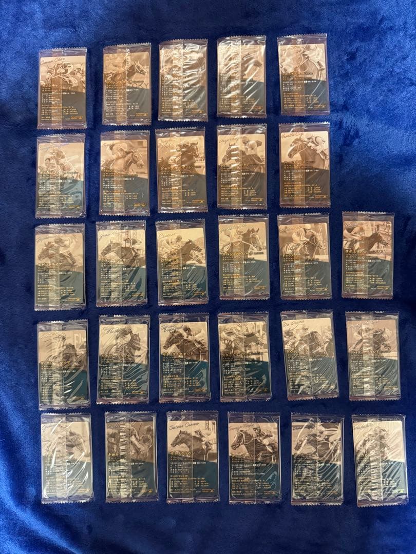 サラブレッドホースコレクション ツインウエハース 金箔サイン　28枚セット