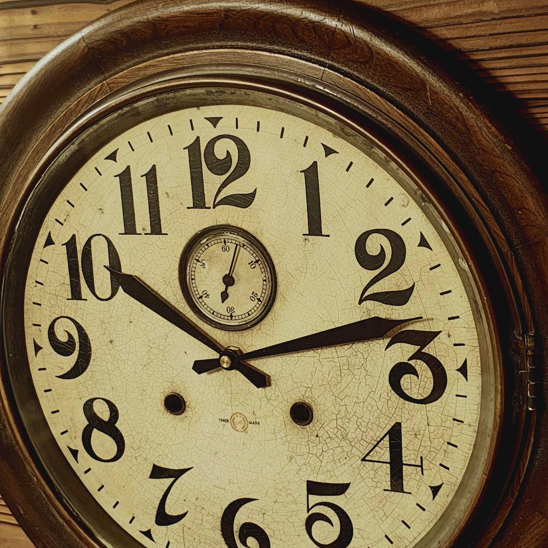 【リペア品 静音 薄型】TRADE MARK 掛け時計 壁掛け時計 アンティーク