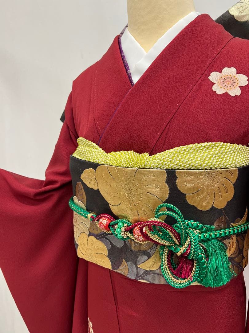 振り袖　フルセット　別誂長襦袢付　成人式　辻が花袋帯　金彩加工　刺繍入り　623