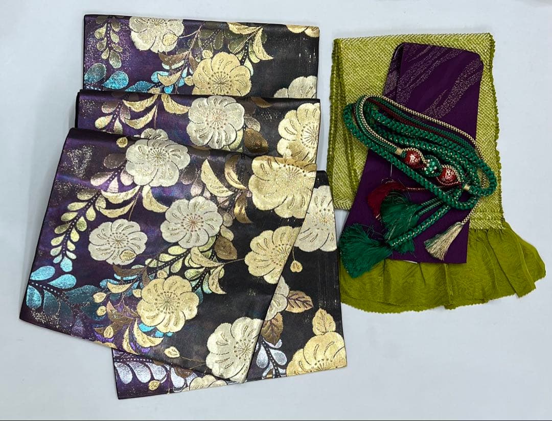 振り袖　フルセット　別誂長襦袢付　成人式　辻が花袋帯　金彩加工　刺繍入り　623