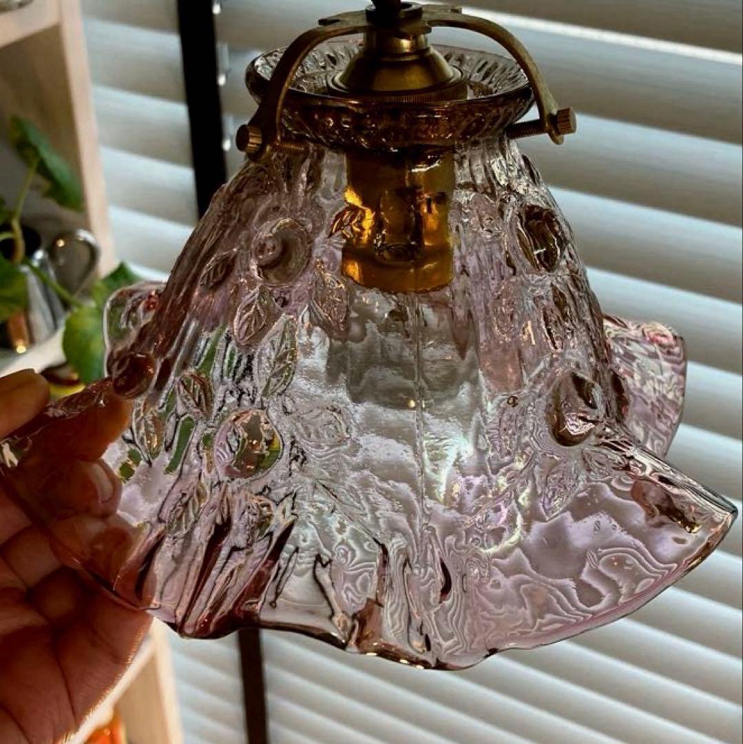 （専用）　フェントン　ランプシェード　オパールセント　アンティーク　ガラス