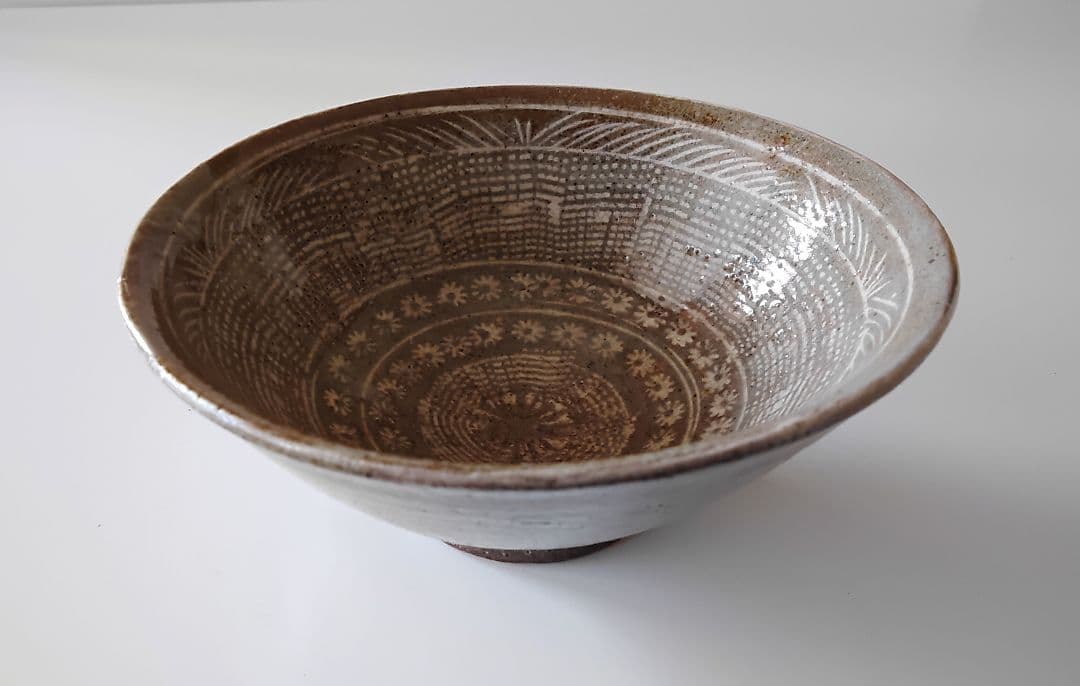 三島手　抹茶碗　作者不詳　韓国　四十年程前