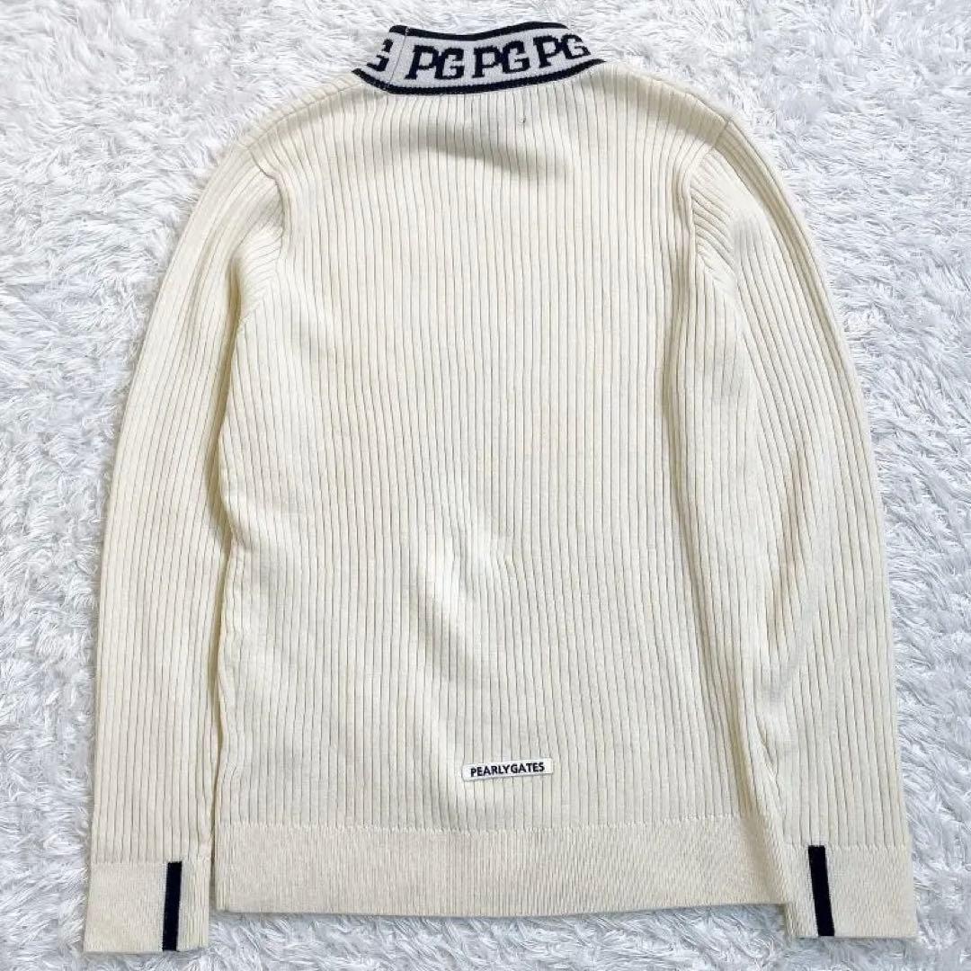 パーリーゲイツ ニット セーター モックネック ウール カシミヤ ホワイト S