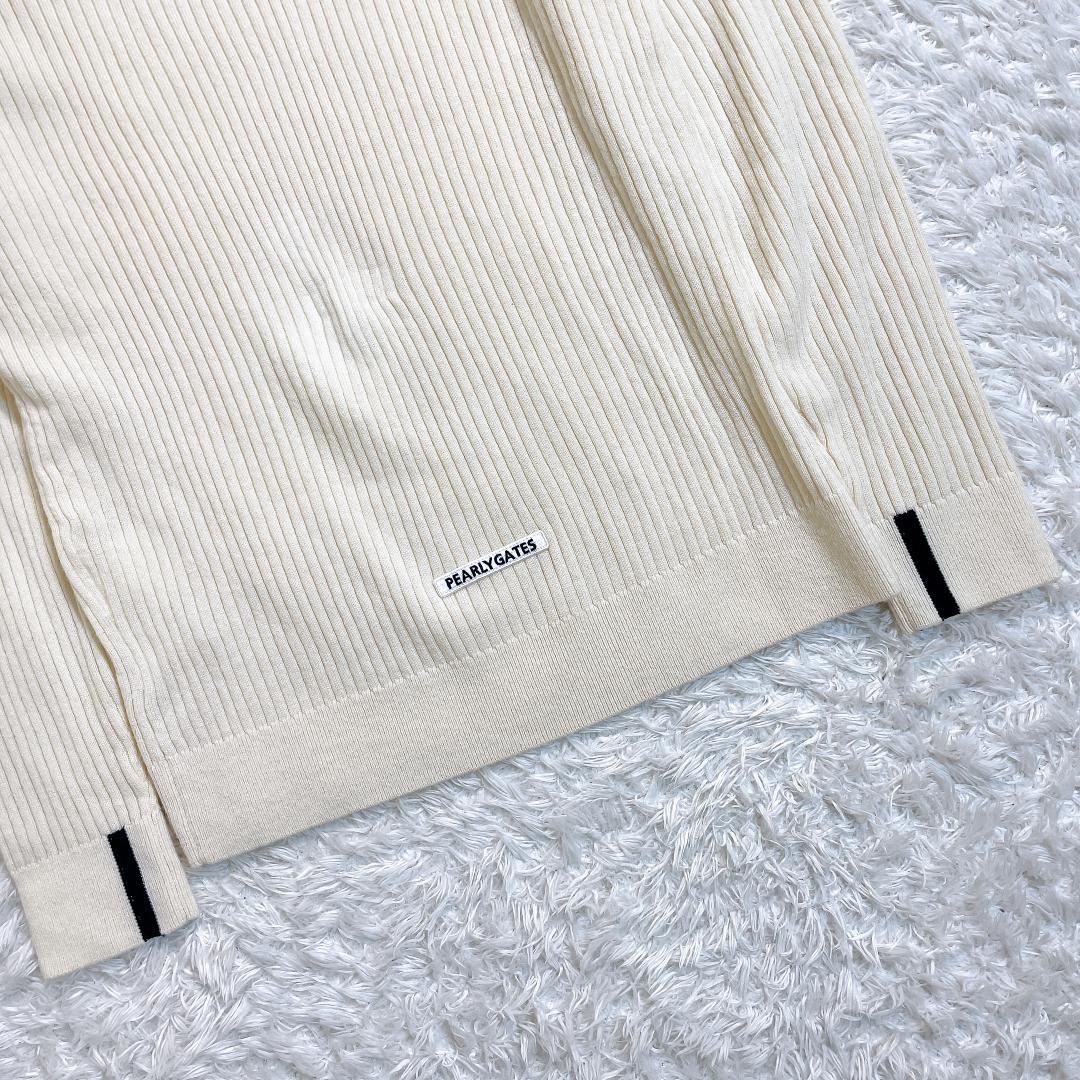 パーリーゲイツ ニット セーター モックネック ウール カシミヤ ホワイト S