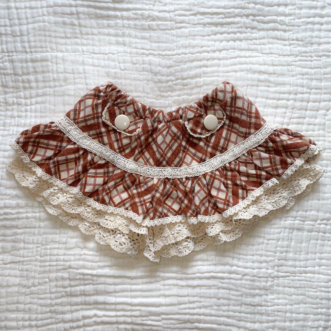 00s 希少 LIZLISA 起毛チェック コットンレースフリルスカパン 姫カジ