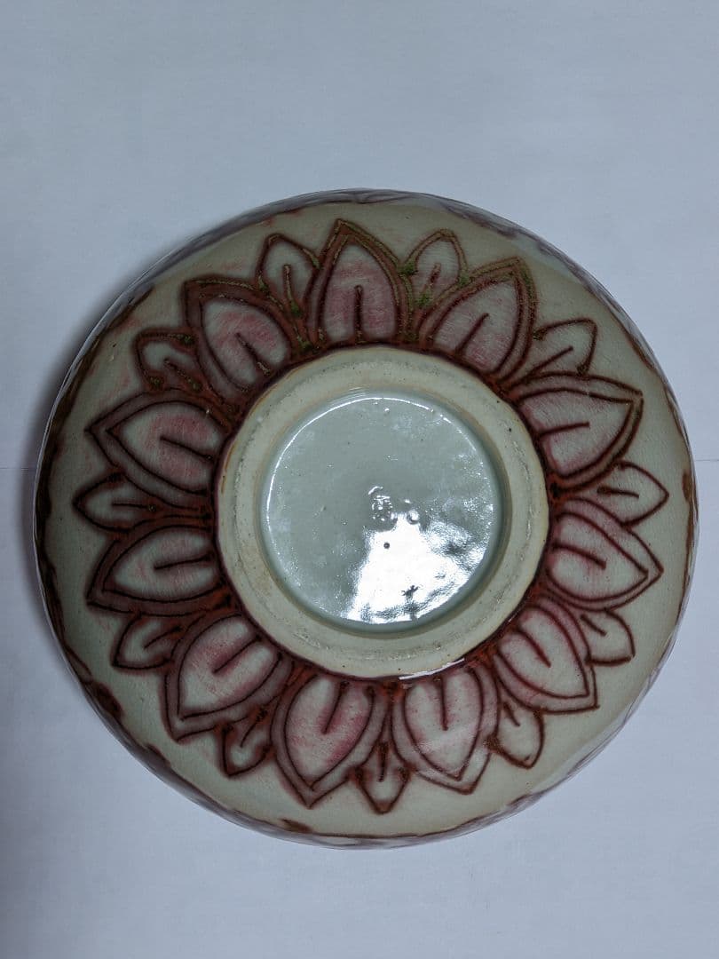 ♦京焼 陶芸家 藤平正文作 辰砂 唐物写し紋様 丸壺 置物 飾り 清水焼 骨董品