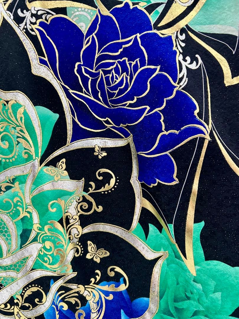 《美品》振袖　単品 A No.408 白 中振袖150〜160cm