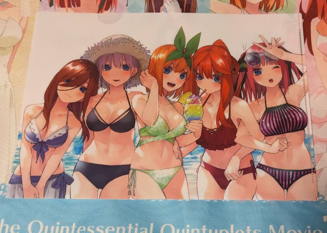 希少 五等分の花嫁 黒板アート 原作絵 A4 クリアファイル 当選品 5枚