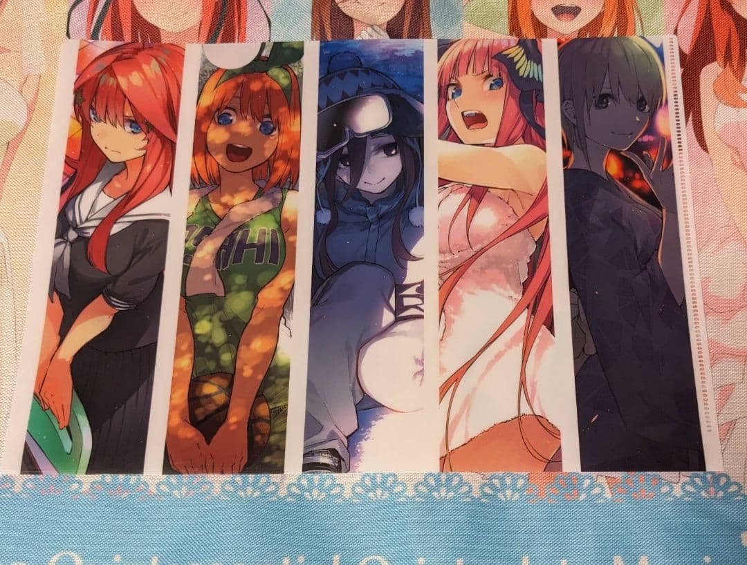 希少 五等分の花嫁 黒板アート 原作絵 A4 クリアファイル 当選品 5枚