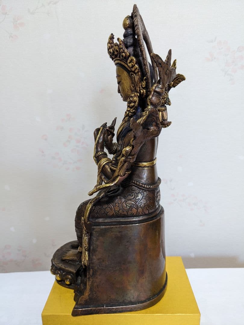 ♦中国 唐銅 仏像 古玩 仏教美術 仏具 古銅 釈迦如来坐像 古美術品 骨董品