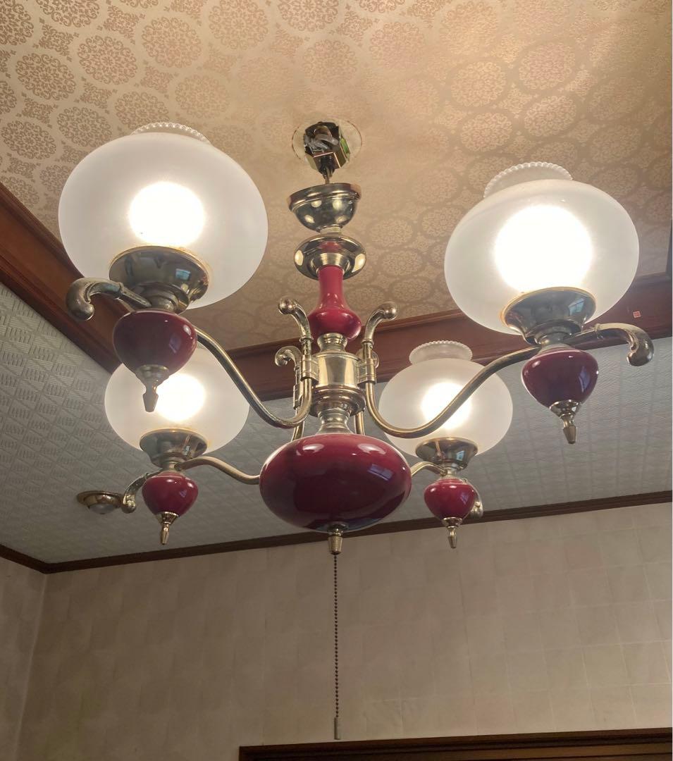 10月末まで　アンティーク　手渡し限定　関西　昭和レトロ　照明　直結